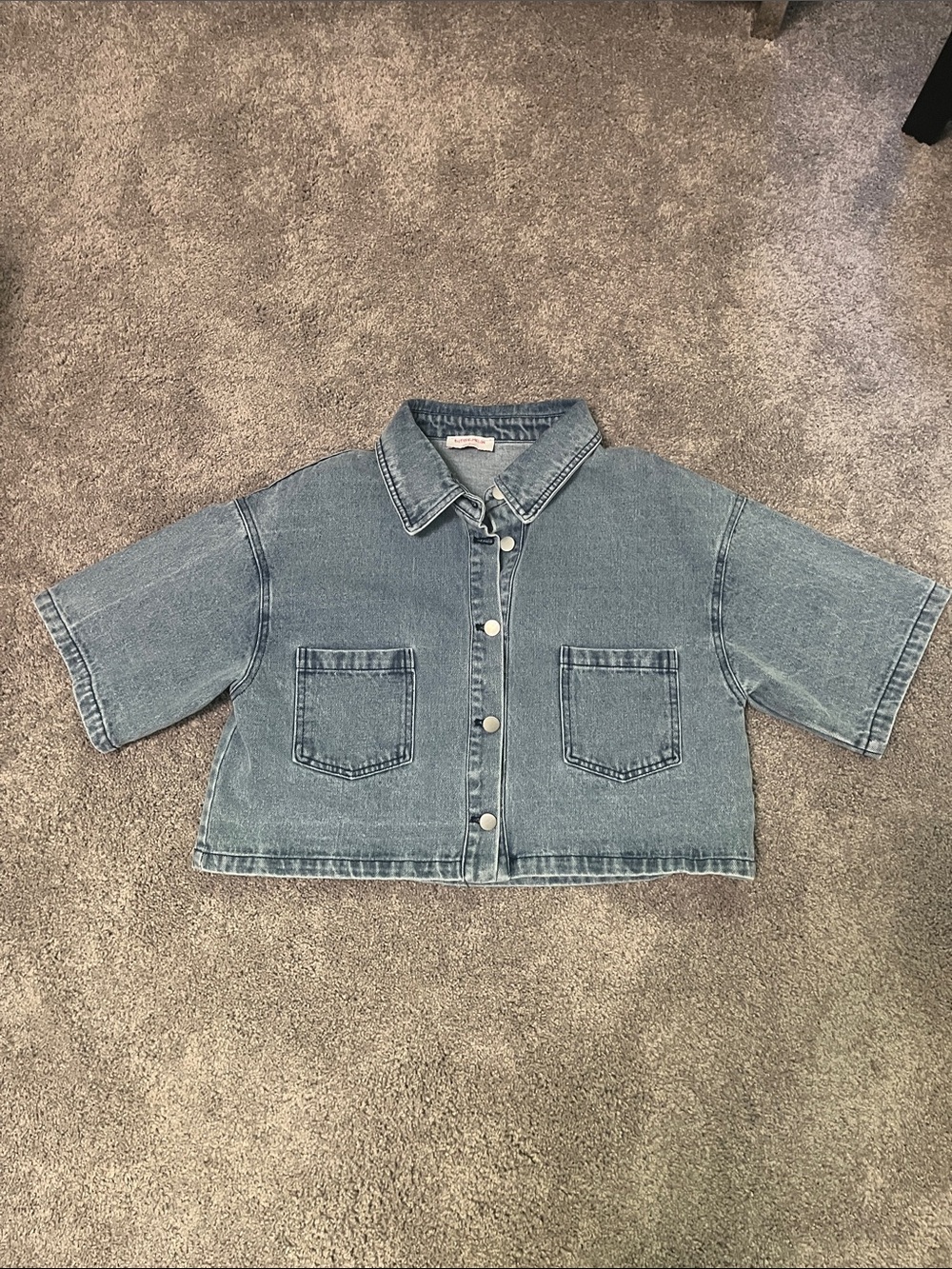 Buttermelon Short Sleeve Denim Jacket
